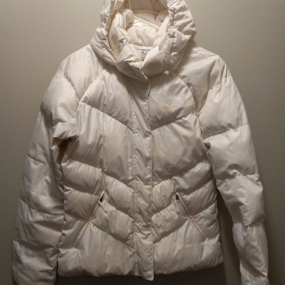Nike Jackets & Coats Nike Womens White Puffer Ski Jacket Coat Duck